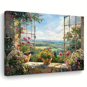 Country Garden Picture - Ready to hang
